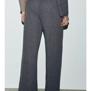 Gray Women's Wide-Leg Pants
